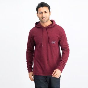 Vineyard Vines Mens Graphic Pocket Hoodie - Crimson